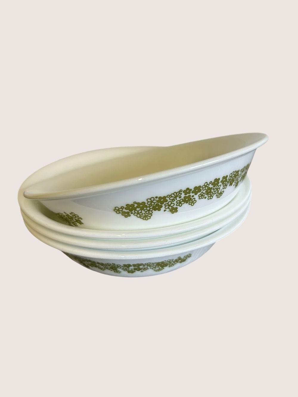 Corelle Spring Blossom Green Berry Bowls - Set of 4 (Crazy Daisy)